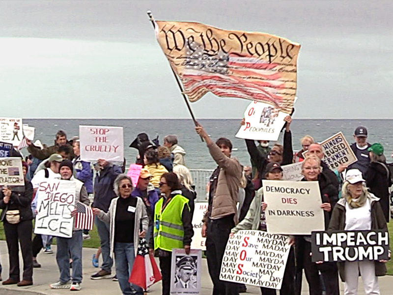 Not My President's Day Rally in Carlsbad, CA