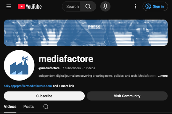 Subscribe to the mediafactore YouTube channel